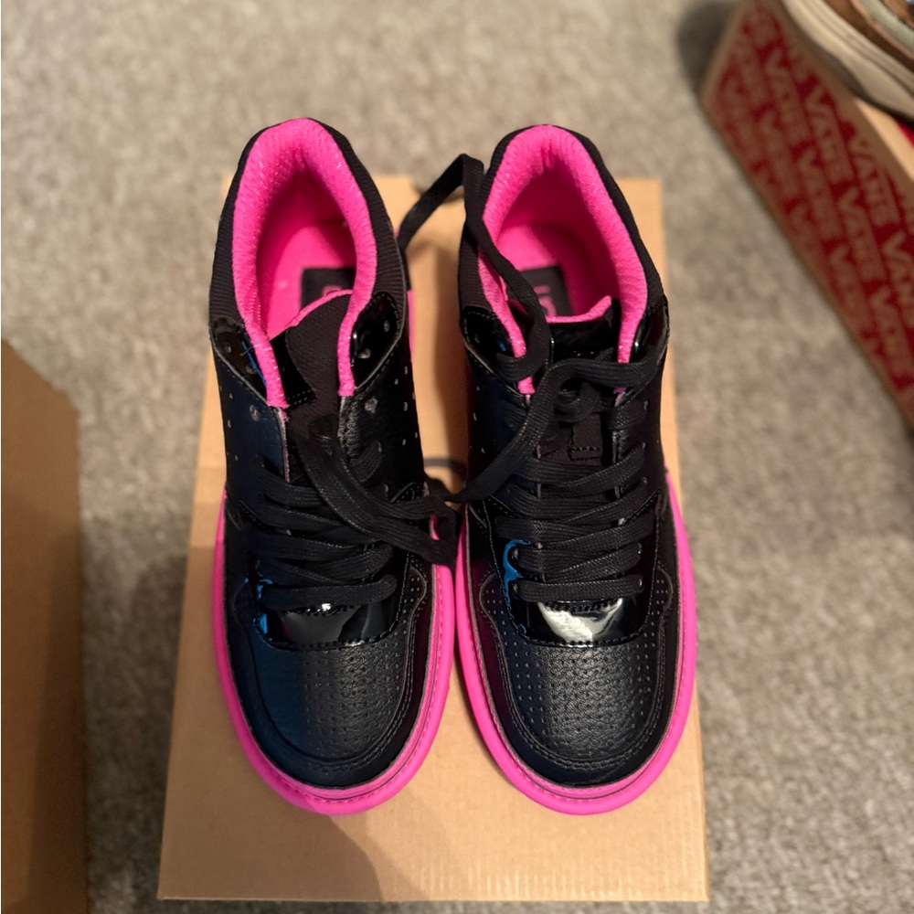 UGG Black and Pink Ankle Booties